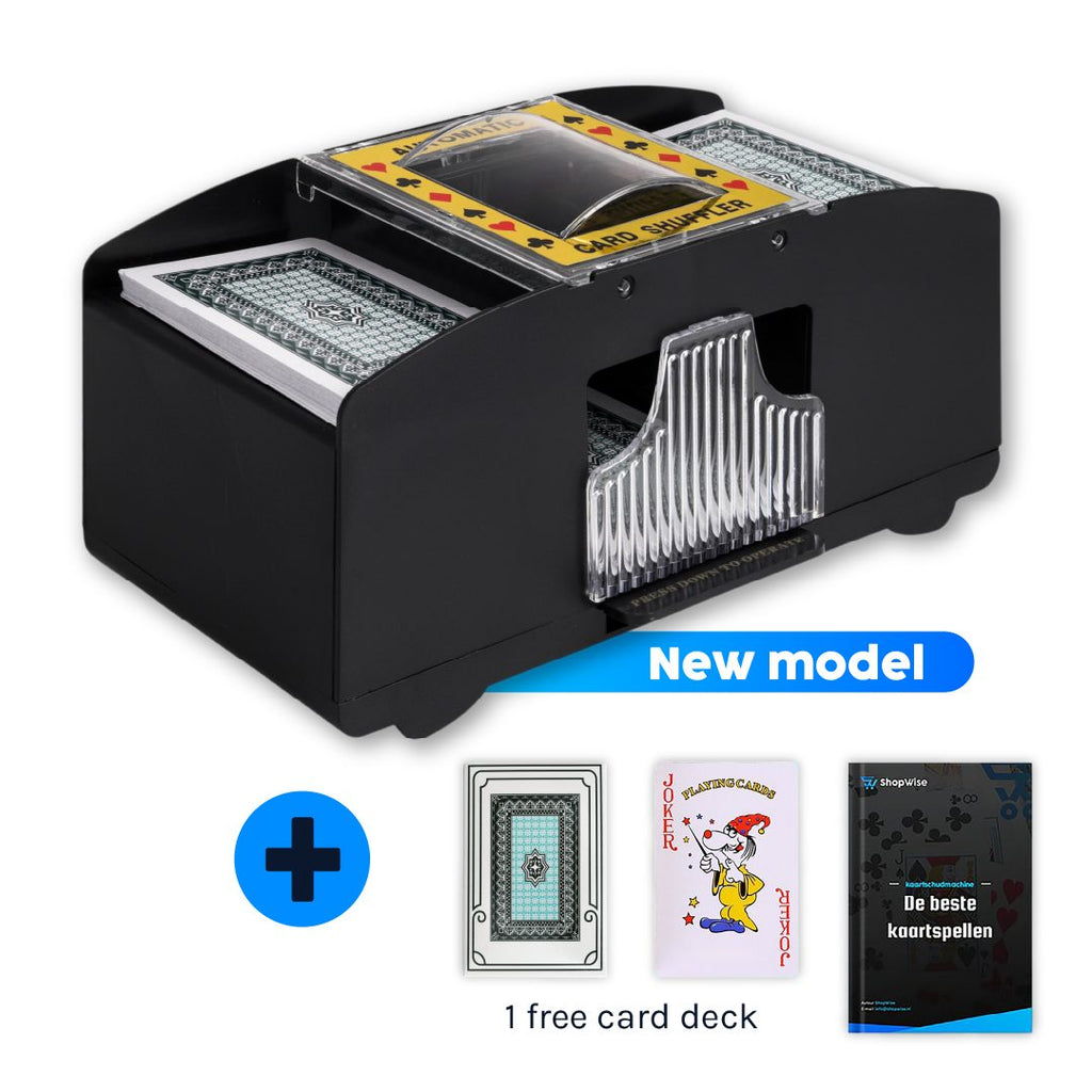 ShopWise Automatic Card Shuffling Machine Includes Playing Cards And